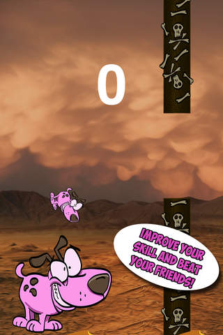 Flappy Fun - Courage the Cowardly Dog Version screenshot 2