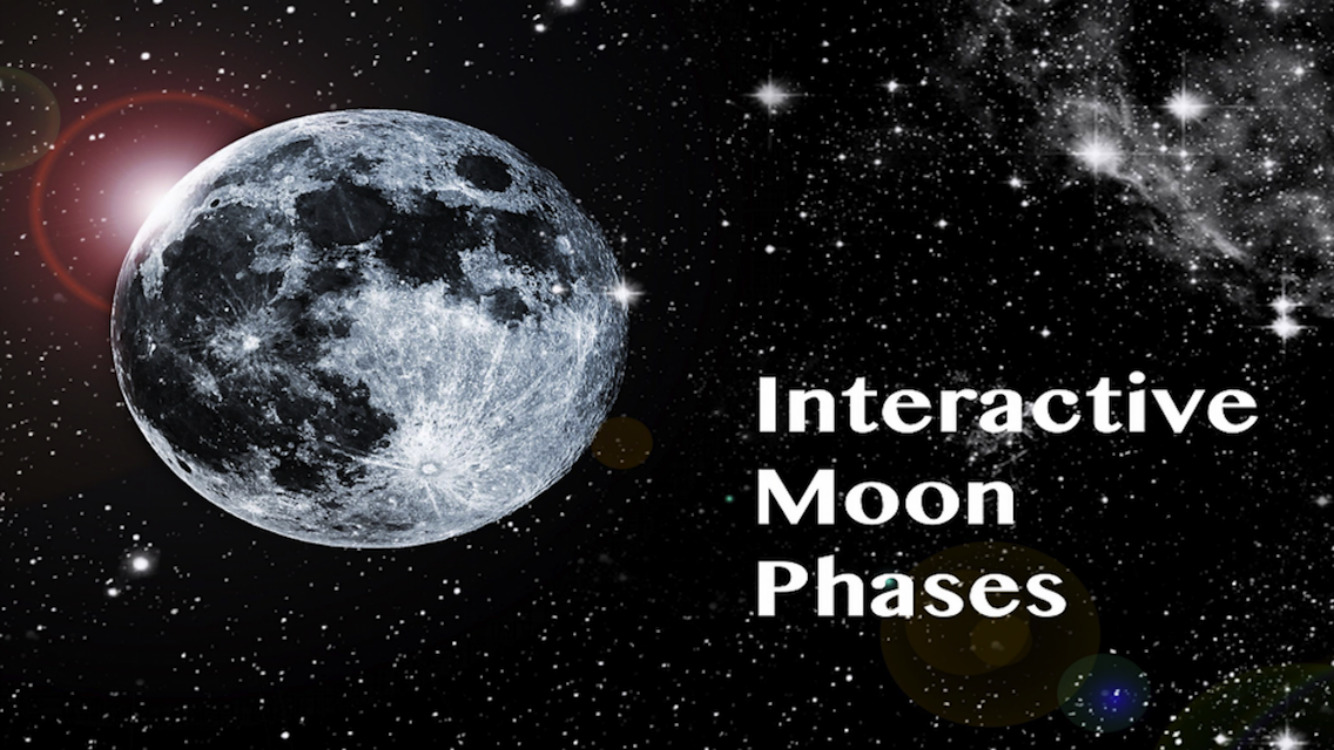 interactive moon phases - lunar cycle info and calendar