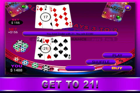 21 New Years Blackjack -  myVegas Las Vegas Casino screenshot 4