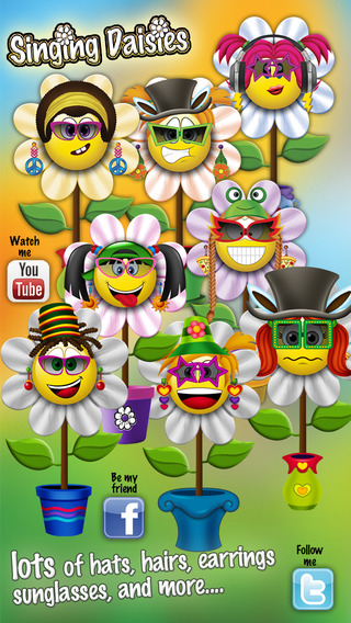 Singing Daisies - a dress up and make up games for kids