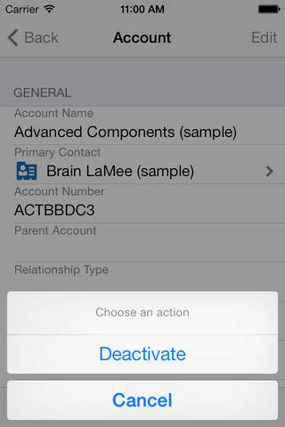 CWR Mobile CRM 5.1 for iPhone 4 (Microsoft Dynamics CRM 2011 and 2013) screenshot 3