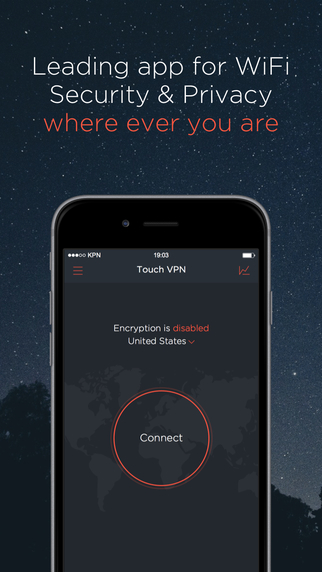 Touch VPN Unlimited Free VPN for WiFi Security Privacy
