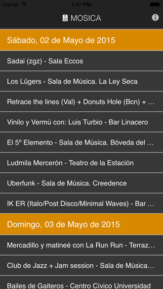 【免費音樂App】Mosica. Conciertos en Zaragoza-APP點子