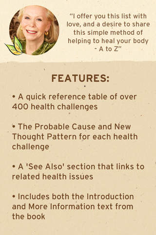 Heal Your Body A-Z - Louise Hay screenshot 2