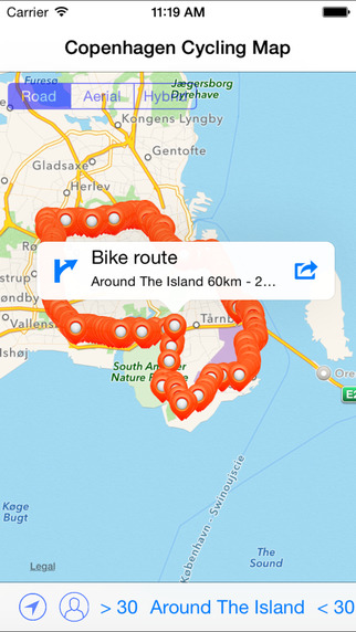 Copenhagen Cycling Map