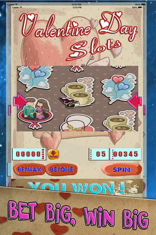 Valentine's Day Slots - Slot Machines of Love & Big Blackjack Card Games FREE screenshot 3