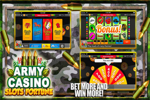 Army Casino Slot Fortune - Progessive Pokies Machine screenshot 4