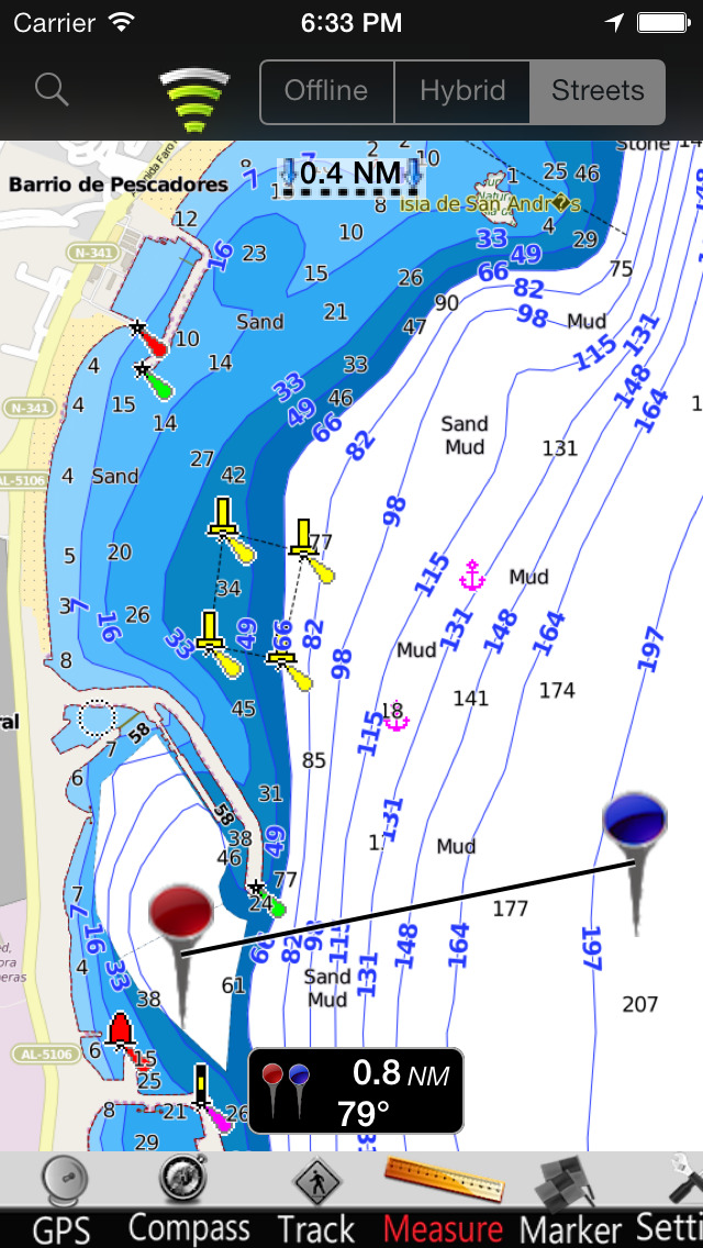 Murcia GPS Nautical charts
