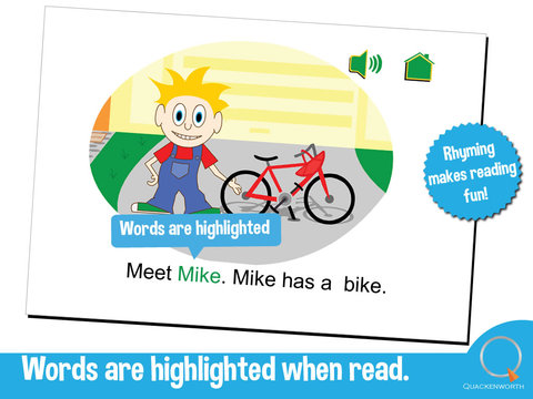 【免費教育App】Read & Rhyme: Mike has a Bike | A rhyming story that teaches friendship and physical fitness as well as the long i vowel sound-APP點子