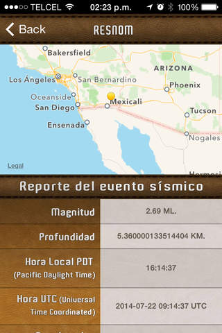 Red Sísmica del Noroeste de México screenshot 2