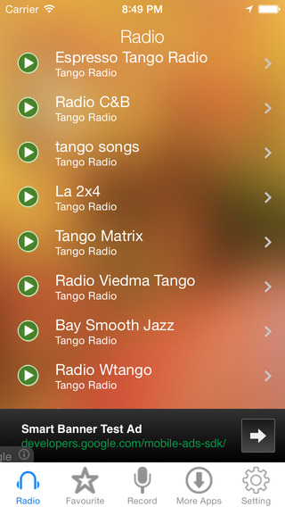 Tango Music Radio Recorder