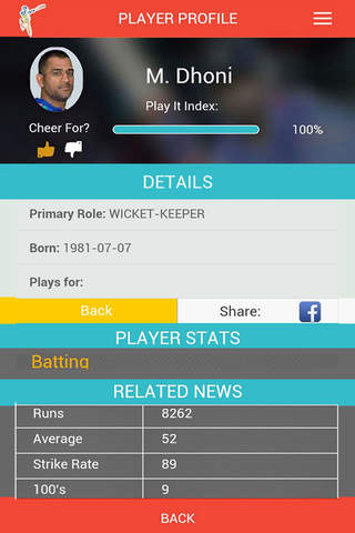 ICC Cricket World Cup 2015 Fantasy Cricket screenshot 4