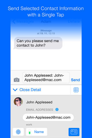 KeyContact - Add Recipients to Group Messages and Emails with Custom Keyboard Extension screenshot 2