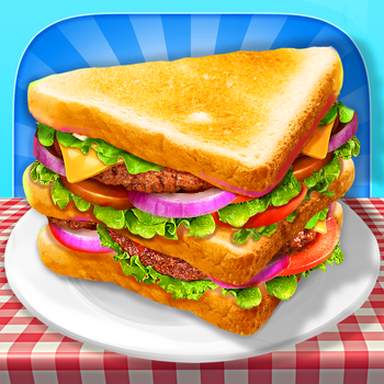 Sugar Cafe - Sandwich Maker: Bake, Make & Decorate Kids Food Game LOGO-APP點子