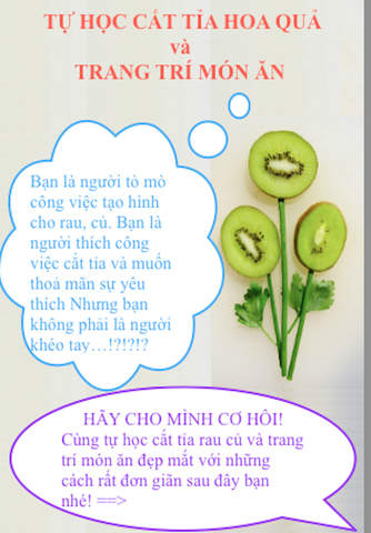 D.I.Y - Tia Hoa Va Trang Tri Mon An screenshot 2