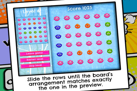 Winter Yummies - PRO - Slide Rows And Match Winter Slurpy Creatures Puzzle Game screenshot 2