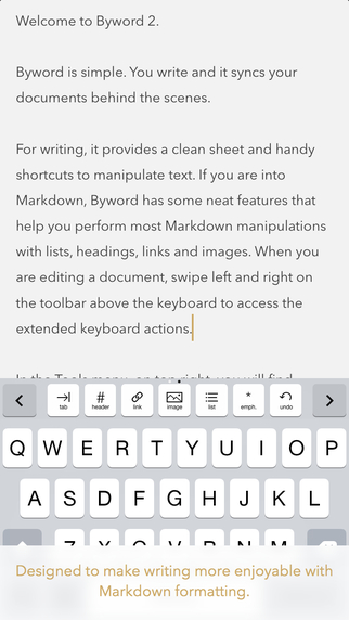 【免費生產應用App】Byword-APP點子