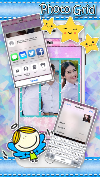 【免費生活App】Fun Frame photo camera editor: Plus sticker,filters,effects,grid and border stitch-APP點子