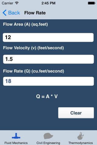 Fluid Mechanics Calculator screenshot 2