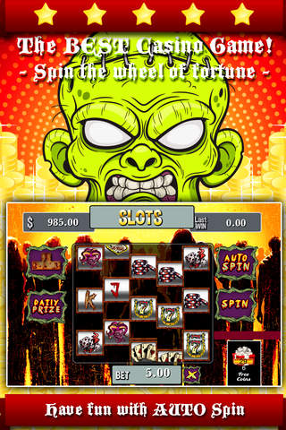 Kill Zombie Slots - Spin the dead trigger wheel to shot the amazing price screenshot 2
