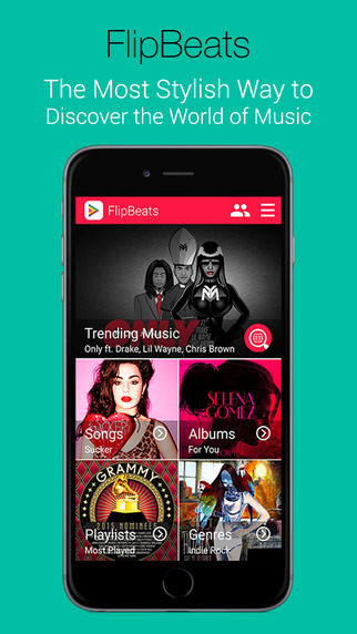 FlipBeats - Best Music Player Stylish Music Player Free Music Streaming Advanced Audio Settings PRO 