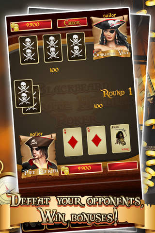 A Pirate Poker Slot Style – Vegas Casino Game FREE screenshot 2