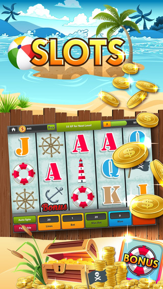 【免費遊戲App】Crystal Clear Water Slots - Beach Vacation Slots to Spin for Gold Coin Wins-APP點子