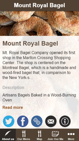 【免費商業App】Mount Royal Bagel Company-APP點子