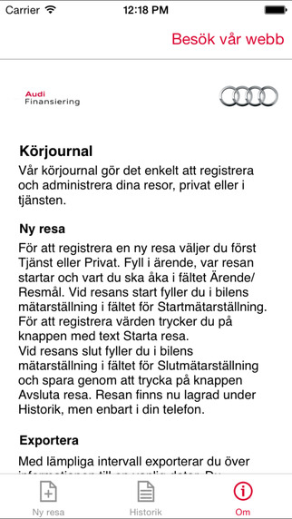 【免費旅遊App】Audi Körjournal-APP點子