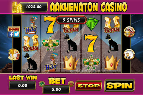 `` 2015 `` AAA Aakhenaton Casino Slots - Blackjack 21 - Roulette screenshot 2