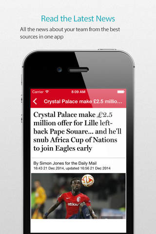 Crystal Palace Alarm — News, live commentary, standings and more for your team! screenshot 3