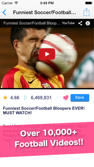 【免費運動App】FootballTube - Soccer movies and football amazing videos viewer-APP點子