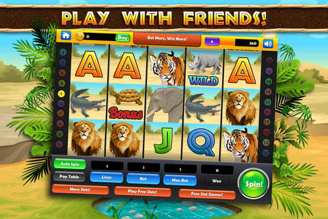 Animal Kingdom Slots - Safari Casino Slots with Progressive Bets, Prize Wheels and Big Spins screenshot 2