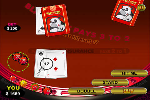 21 Wild Panda Blackjack in Macau Casino Gin Rummy Card Pontoon screenshot 3