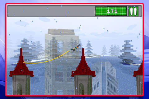 Airborne Superfly Swing : Swinging on 8-Bit Voxel Sky-Scrapers FREE screenshot 4
