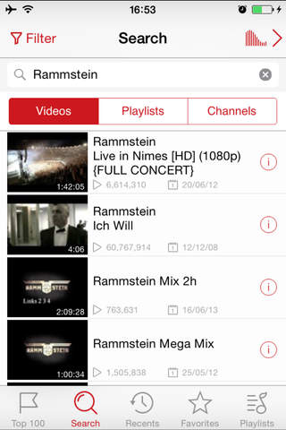 1Tube Pro + Playlist Manager for YouTube + Free Music for iPhone + MP3, Songs, Audio in Music Player for iOS8! screenshot 2