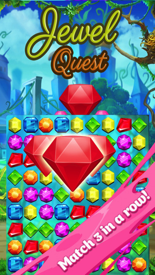 Jewel Quest World HD - Addictive match 3 puzzle game for kids and girls