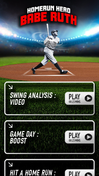 Babe Ruth Home Run Hero Swing Analysis Visualization and Affirmation App