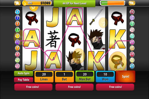 Las Vegas Ninja Slots Fun Casino Mini Machines screenshot 3