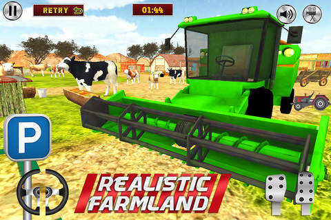 3D FARM HARVESTER PARKING SIMULATOR 3D FREE screenshot 3