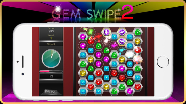 【免費遊戲App】Gem Swipe 2 Deluxe-APP點子