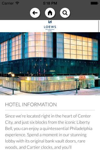 Connecting Luxury - Loews Hotels & Resorts - Philadelphia screenshot 2