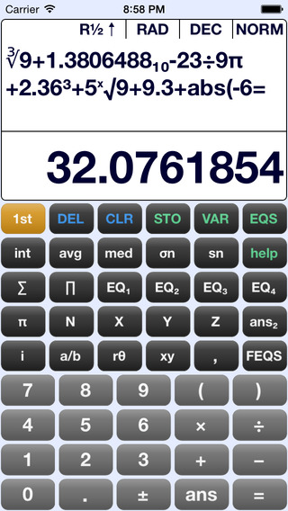 【免費工具App】Scientific Calculator EQ7A (Free With Ads)-APP點子