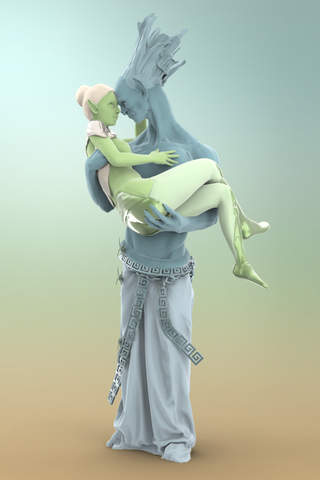 Figuromo Artist : Gargoyle Love - 3D Color Combine & Design Fantasy Sculpture screenshot 3