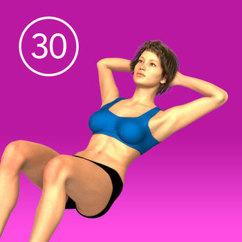 Women's Ab Crunch 30 Day Challenge 健康 App LOGO-APP開箱王