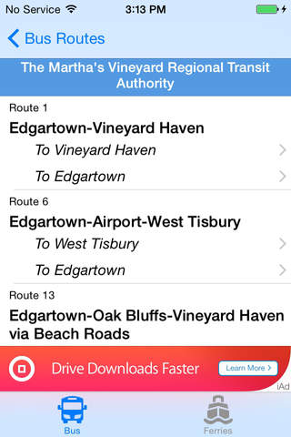 Vineyard Bus and Ferry screenshot 2
