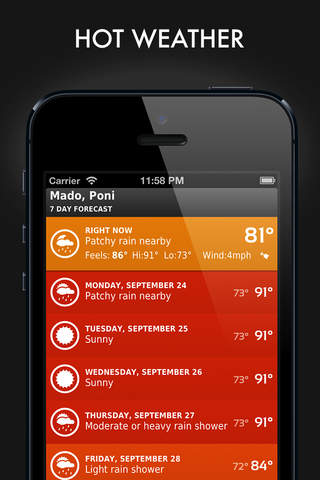 ClearWeather Free - Color forecast screenshot 2