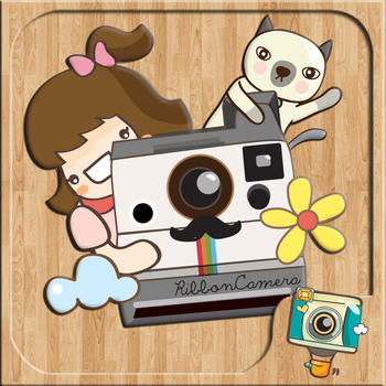 RibbonCamera  by PhotoUp - Cute Stamps Frame Filter photo decoration app LOGO-APP點子