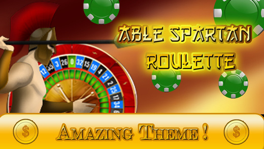 Athletic Spartan Las Vegas Style Pro Roulette - Bet Spin and Win
