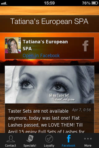Tatiana's European SPA screenshot 4